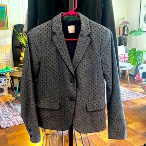 GAP Academy Blazer size 2 - Navy polka dot with green accents